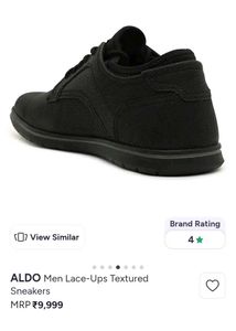 ALDO Men's Black Textured Lace-Up Sneakers