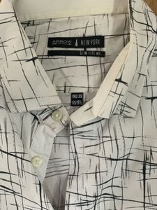 Arrow New York Men's White Graphic Shirt