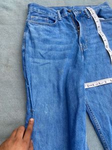 💯 Vintage Blue Denim Jeans | Wide Leg Baggy Fit