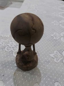 Hand Carved Wooden - Unity Globe Sculptu