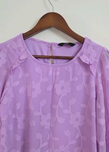 Lavender Floral Blouse top