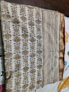 Gadwal cotton suit with tribal print