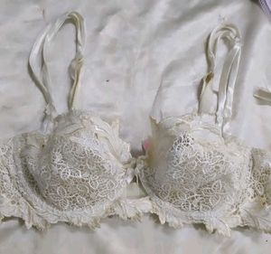 Victorias Secret White Lace Lingerie Set