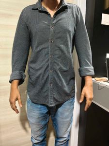Textured Button-Down Shirt