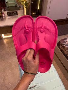 Bright Pink Flip Flops