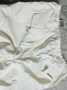 White Baggy Track Pants