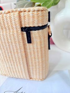 Chanel Straw Crossbody Bag