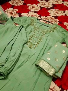 Embellished Mint Green Kurta