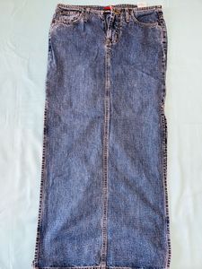 Classic Denim Maxi Skirt