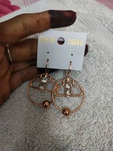 Fashionable Hoop Earrings with Stones
