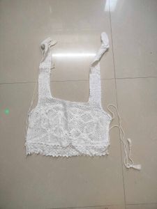 Crochet White Crop Top