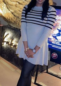 Chic Striped Knit Dress