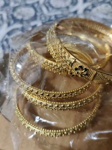 Set of Elegant Gold Bangles