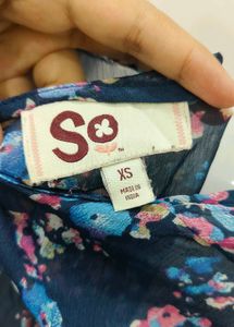 Sheer Floral Print Top