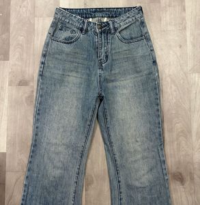 Vintage Wash Flare Jeans