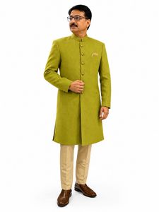 Men's Lime Green Ethnic Jacket