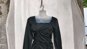 I. Chic Ruched Square Neck Mini Dress