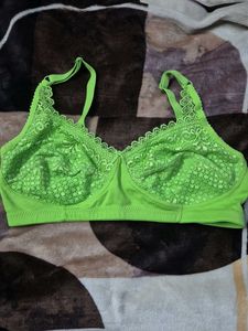 Vibrant Green Lace Bra