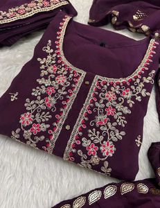 Embroidered Kurta Set with Dupatta