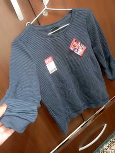 Offer For Today Blue Striped pullover