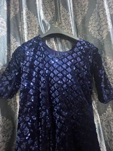 Sparkling Blue Sequin Gown
