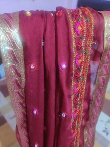 Price Drop......Maroon Embroidered Dupatta