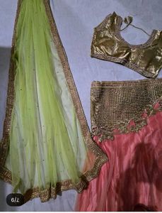Peach Lehenga Choli Set