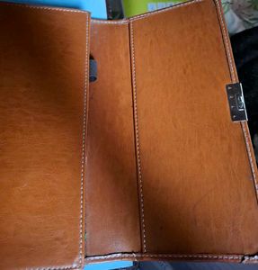 Brown leather diary