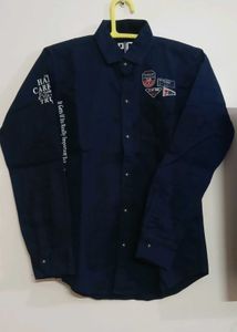 Men's Navy Blue Casual Shirt