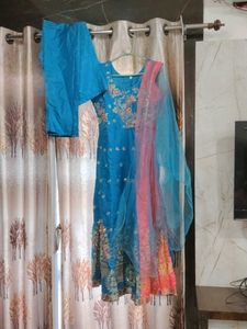 Beautiful Blue Kurta Set with Dupatta