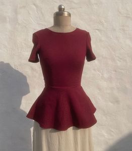 Elegant Peplum Top &amp; Skirt Set