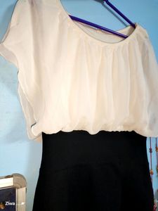 White And Black Bodycon Midi