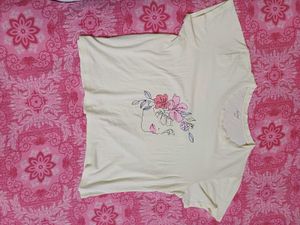 Light Yellow Graphic Tee