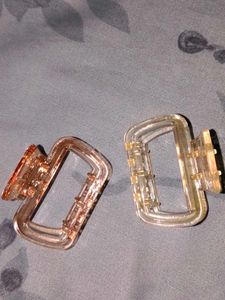 Clear Transparent Claw Clips (Set of 2)