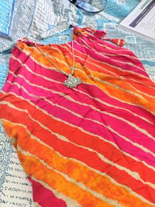 multicolour sleeveless kurta