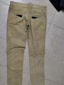 Men's Beige Corduroy Pants