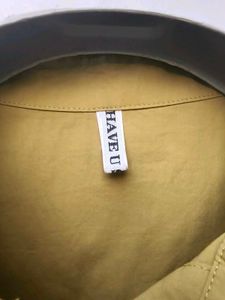 Korean Pintrest Classic Yellow Button-Up Shirt