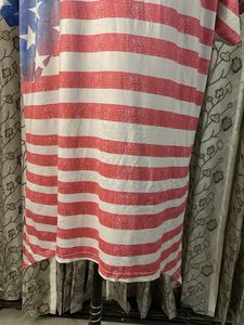 American Flag Print Tunic Top