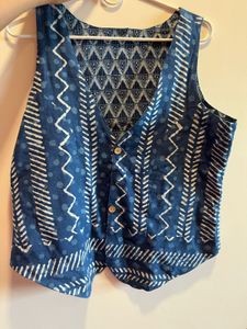 REVERSIBLE Bohemian Blue Sleeveles Vest