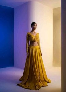 Elegant Yellow Lehenga Choli Set