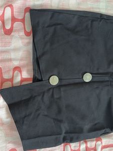 Black Button Detail Skirt