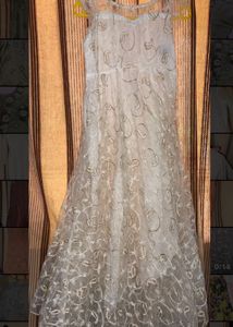 Elegant White Embroidered Gown