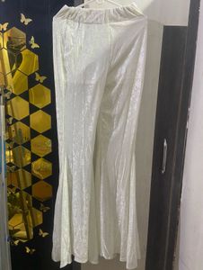 White Lace Flared Pants