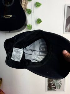 Navy Blue Cap with Wave Embroidery