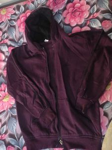 Cozy Burgundy Zip-Up Hoodie