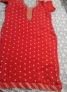 Red Polka Dot Kurta