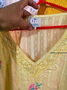 Elegant Yellow Kurta Set with Dupatta