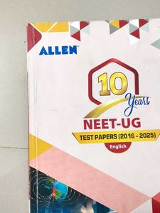 Allen 10 years NEET-UG Test Papers (2016-2025)
