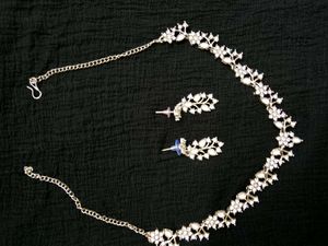 Elegant Oxidized Silver Necklace Set