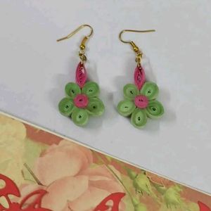 Handmade Quilled Flower Earrings